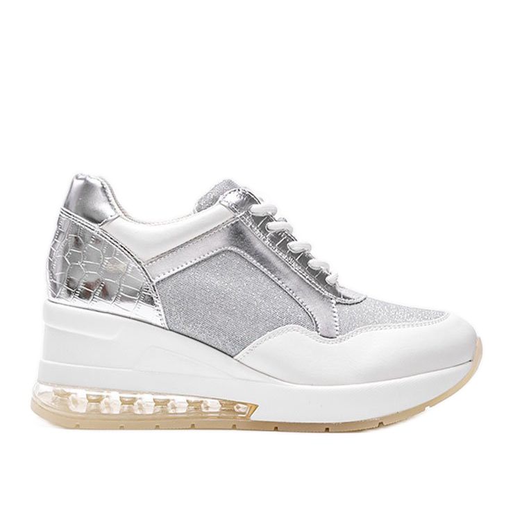 Bijele i srebrne tenisice na klinu Jimena bijela