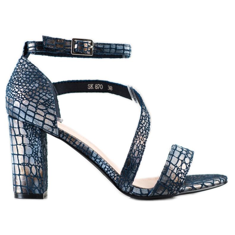 Sergio Leone sandale sa zmijskim printom plava