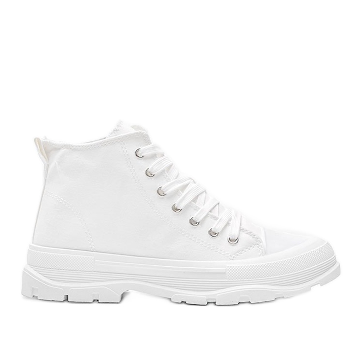 Bijele visoke tenisice na debelom Evelin potplatu bijela