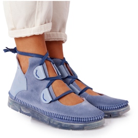 Ženske kožne čizme Maciejka Blue 04457-06 plava višebojan