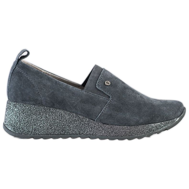 Filippo Kožne cipele od brokata siva