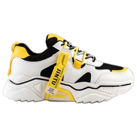 Weide Modne tenisice na vezanje bijela crna višebojan