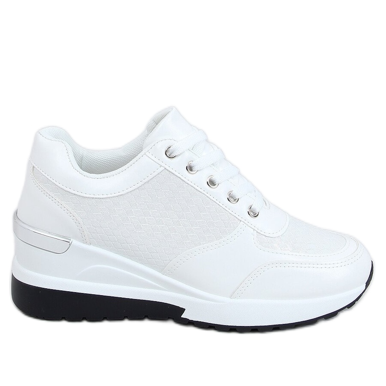 Bijele MY-2717 Bijele sportske cipele na skrivenoj klinnoj peti bijela