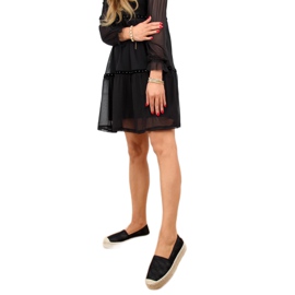 Crne ženske espadrile A666-ESP-1 Crne crno