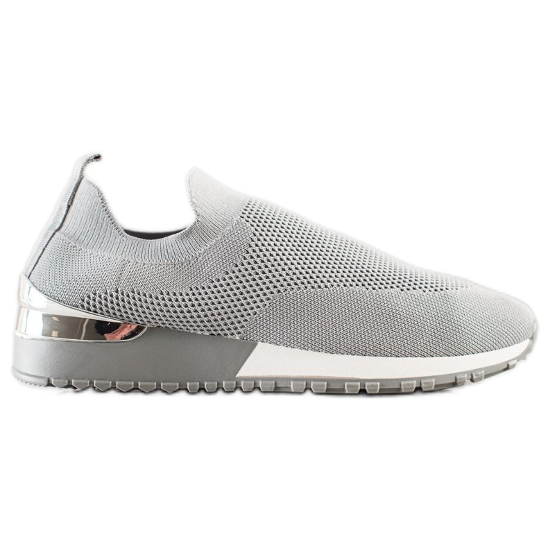 SHELOVET Tekstilne ažur tenisice siva