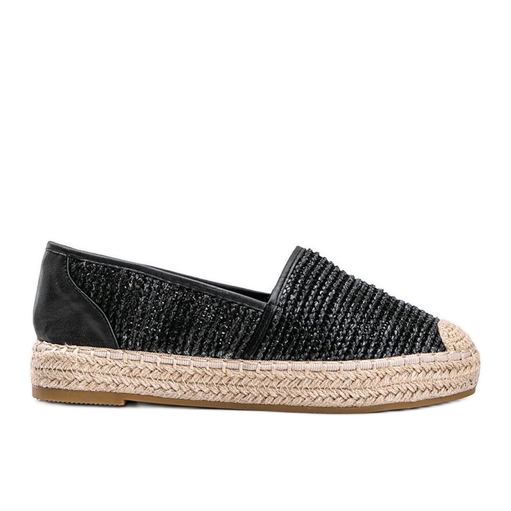 Crne Carly tkane espadrile crno