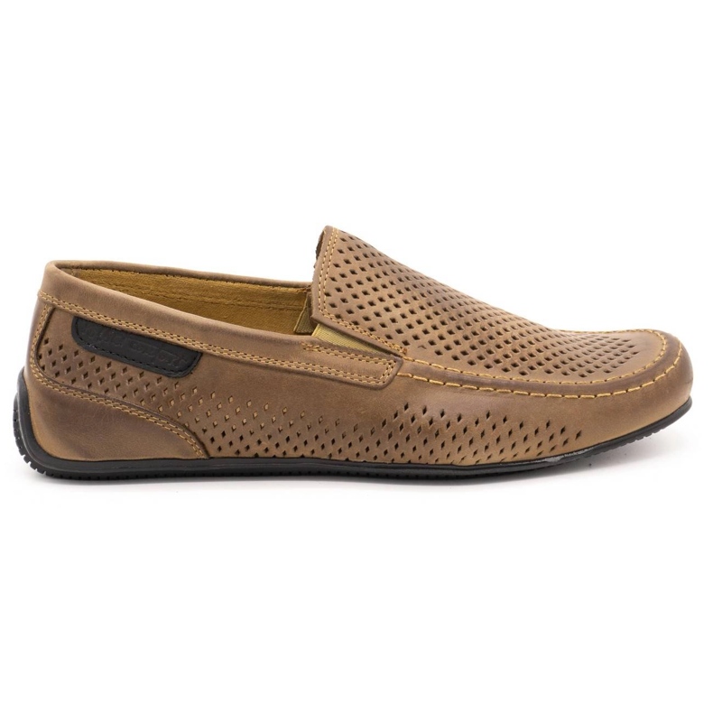 Polbut Muške kožne mokasine 2105P smeđe smeđa