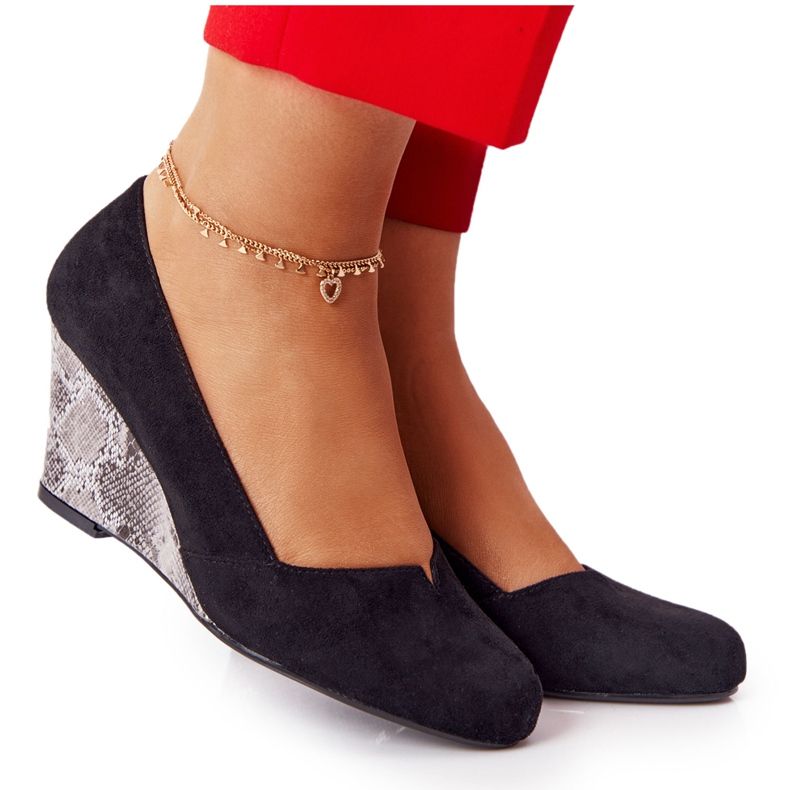 Pumpe na klin Sergio Leone PB767 Snake Black crno