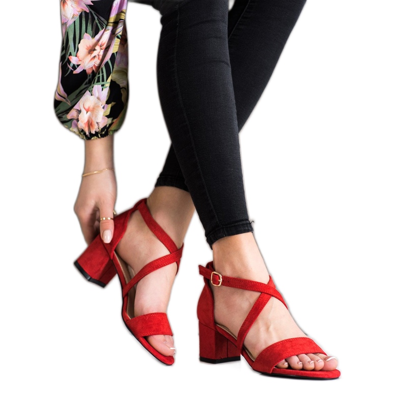 Sandale sa prugama Sergio Leone crvena