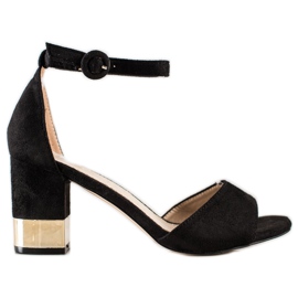 Filippo Sandale s ukrasnom petom crna