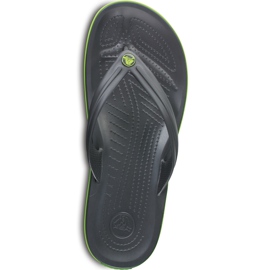 Crocs papuče Crocband Flip grafitno zelena 11033 OA1 višebojan