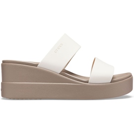 Crocs ženske papuče Brooklyn Mid Wedge bež 206219 16T