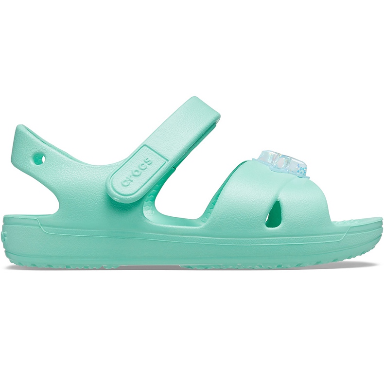 Crocs dječje sandale Classic Cross Strap Charm mint 206947 3U3 zelena