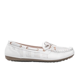 Bijele natikače od eko kože, ažur Esther bijela