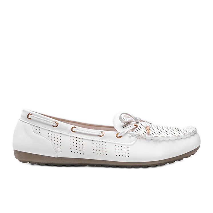 Bijele natikače od eko kože, ažur Esther bijela