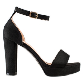 Weide Crne sandale na šanku crna