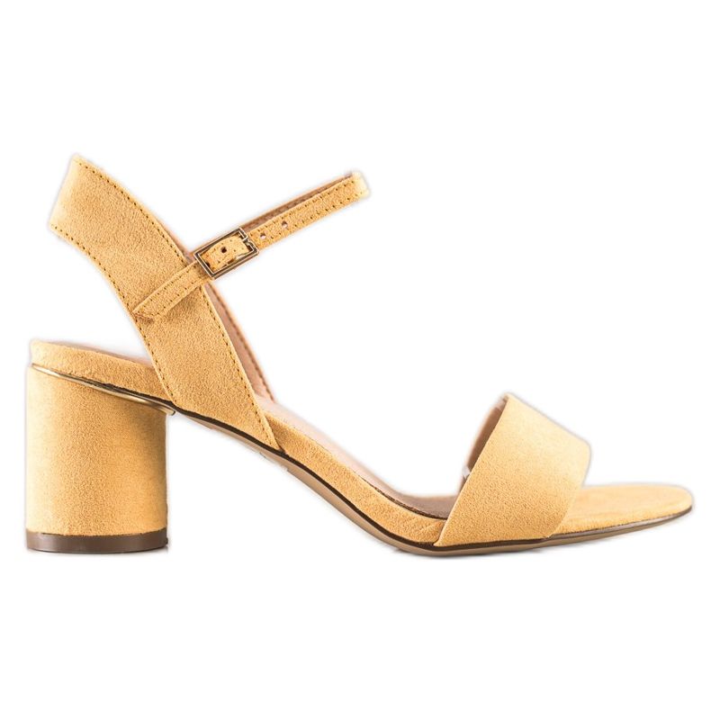 Evento Elegantne sandale na šanku žuta boja