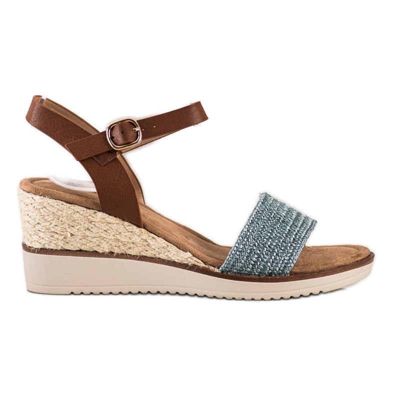 Evento Najprodavanije sandale od svijetlih pletenica smeđa plava