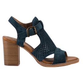 Evento Ažur sandale u proljeće višebojan plava zelena