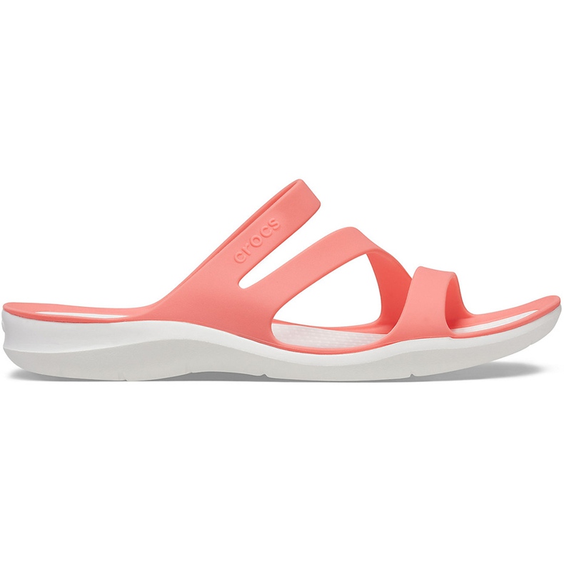 Crocs ženske papuče Swiftwater Coral-White 203998 6SL bijela raznobojna