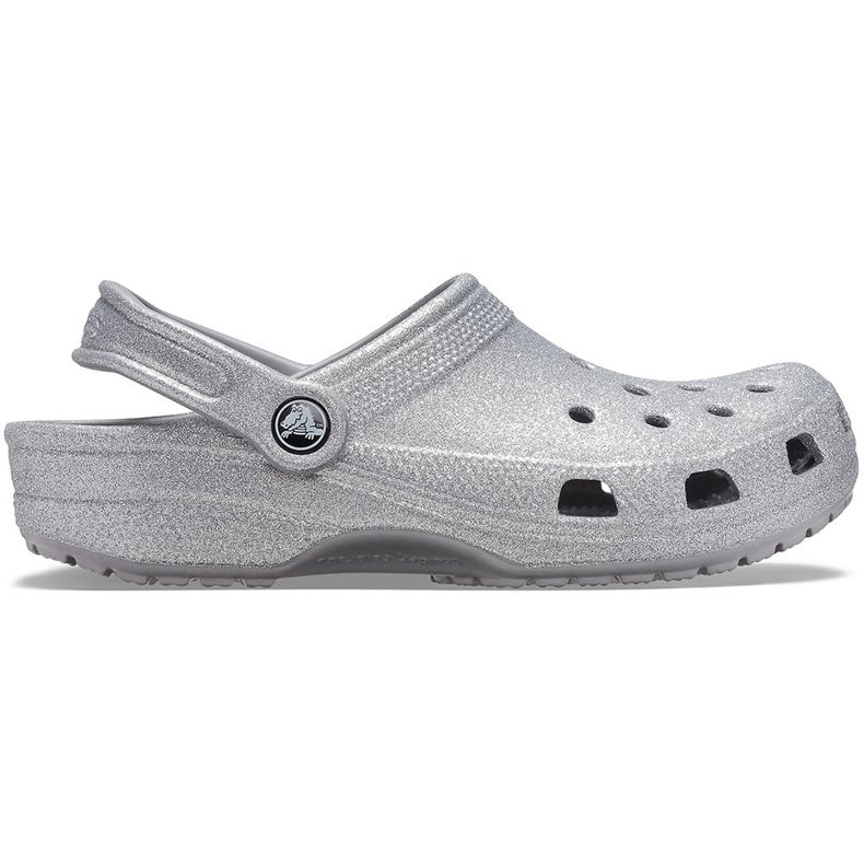 Srebrne Crocs ženske klasične sjajne klompe 205942 040 srebro
