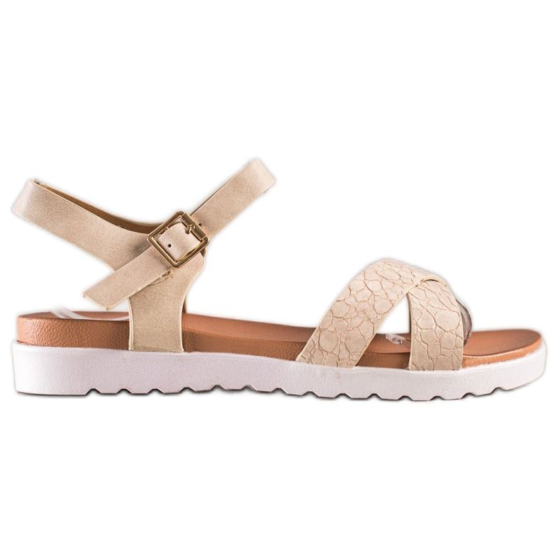 Weide Bež sandale s eko kožom