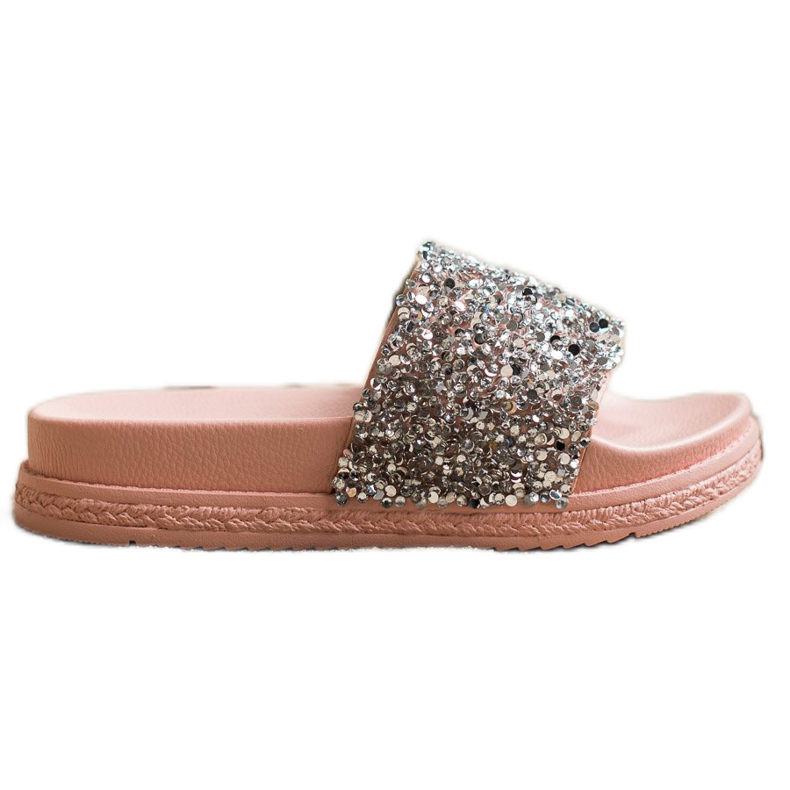 Seastar Modne papuče na platformi ružičasta raznobojna