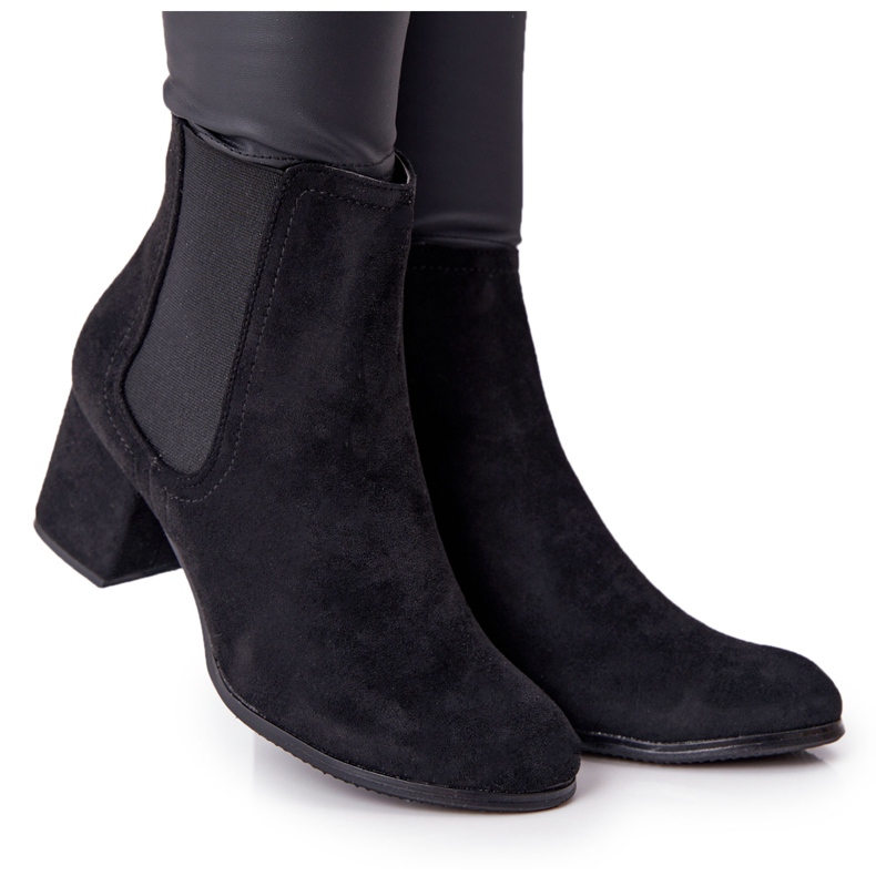 PJ1 Ženske tople čizme Jodhpur čizme Black Juliette crno