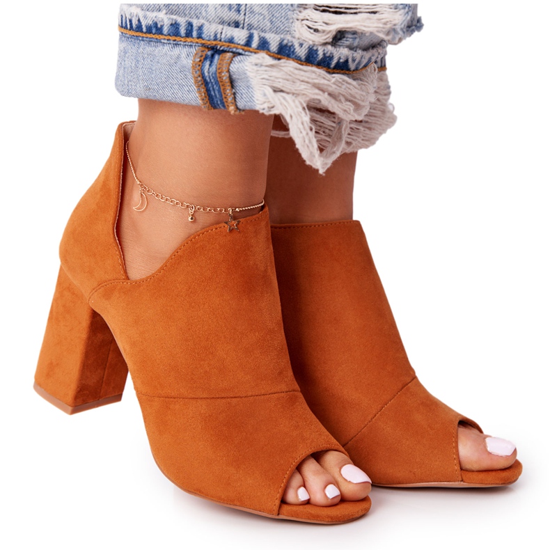 Proljetne čizme od antilopa na postu Vinceza 21-17095 Camel smeđa