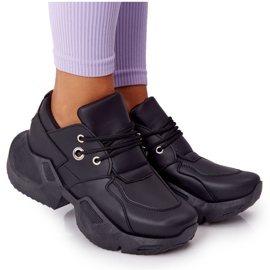 PS1 Ženske tenisice na masivnom crnom potplatu od mjehurića crna