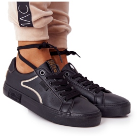 Ženske kožne tenisice Big Star HH274078 Crno-srebrne crna