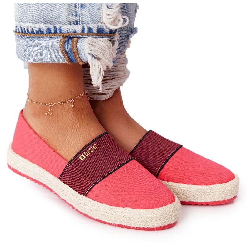 Crvene espadrile na pletenoj potplati Big Star HH274478 crvena
