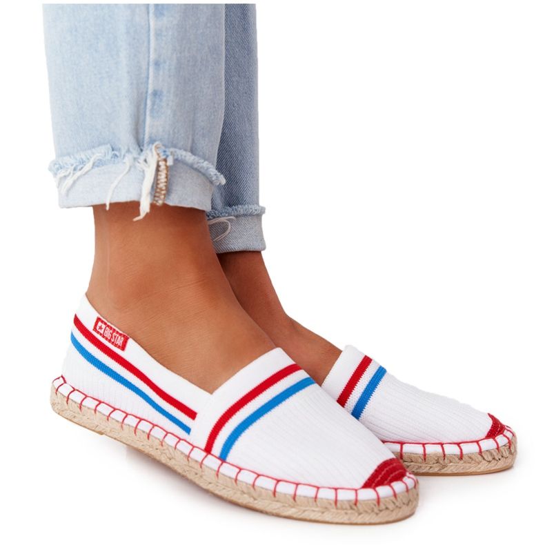 Tommy Big Star espadrile HH274486 bijele bijela crvena plava