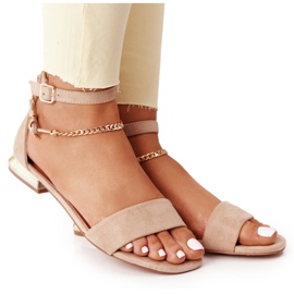 Sandale na zlatne pete Vinceza 21-17119 Bež zlatni