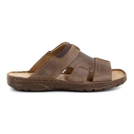 Polbut Muške papuče 358 smeđe smeđa