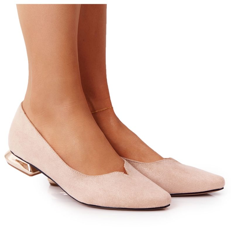 Natikače na zlatne štikle Vinceza 21-10601 Bež