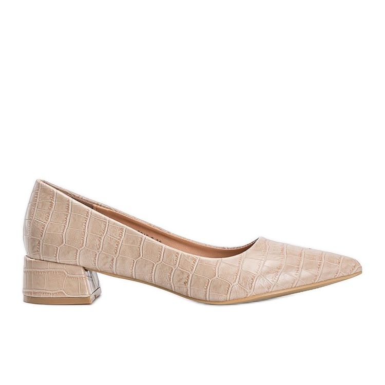Bež pumpe na cigli u uzorku Hallie zmijske kože