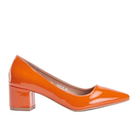 Narančaste pumpe lakirane na bloku Eden narančasta