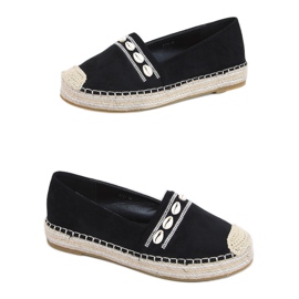 Crne espadrile s školjkama 6771 Crna crno