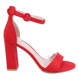 Crvene sandale s visokim potpeticama A12-06 Crvene crvena
