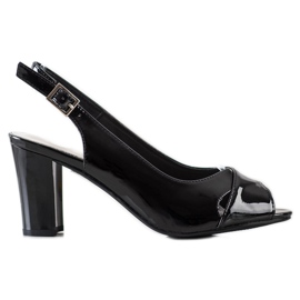 Patentirane sandale Sergio Leone crno