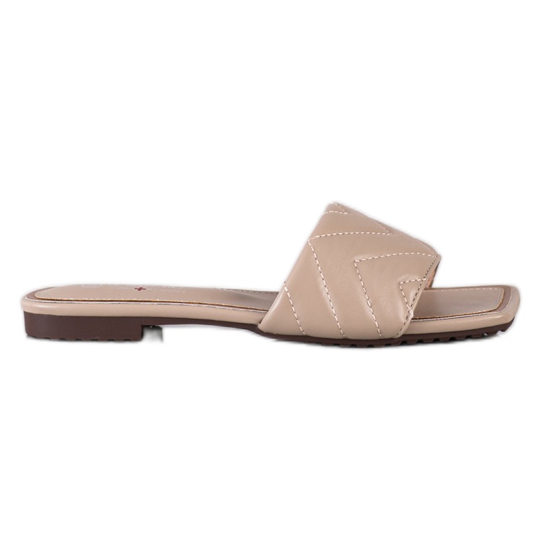 S. BARSKI Prošivene papuče S.BARSKI bež