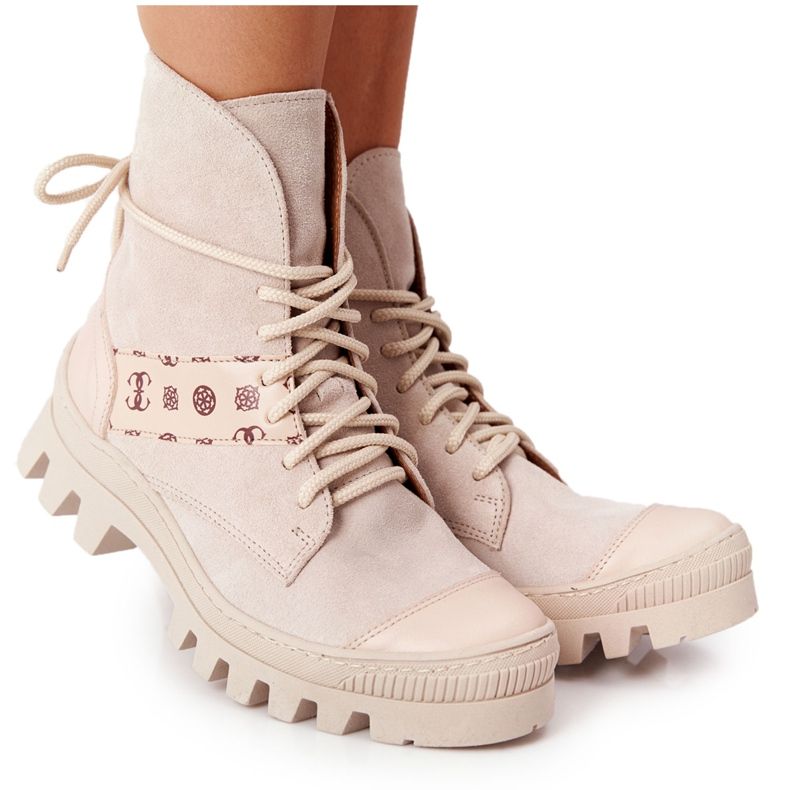 Lewski Shoes Čizme od antilopa Radničke cipele Lewski 2942-0 Lagane bež