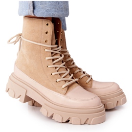 Lewski Shoes Čizme od antilopa Workery Lewski Cipele 3007-0 Pijesak bež višebojan