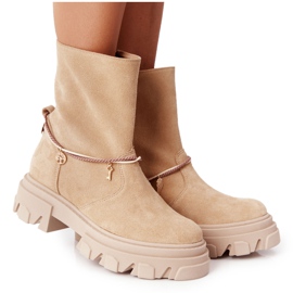 Lewski Shoes Čizme od antilopa Workery Lewski Cipele 3006-0 Pijesak bež raznobojna