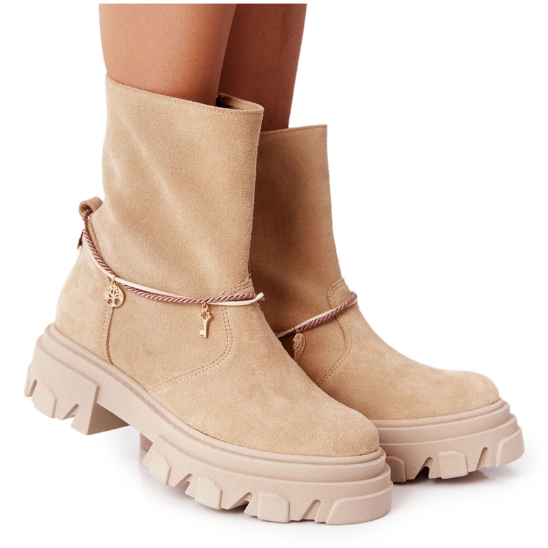 Lewski Shoes Čizme od antilopa Workery Lewski Cipele 3006-0 Pijesak bež raznobojna