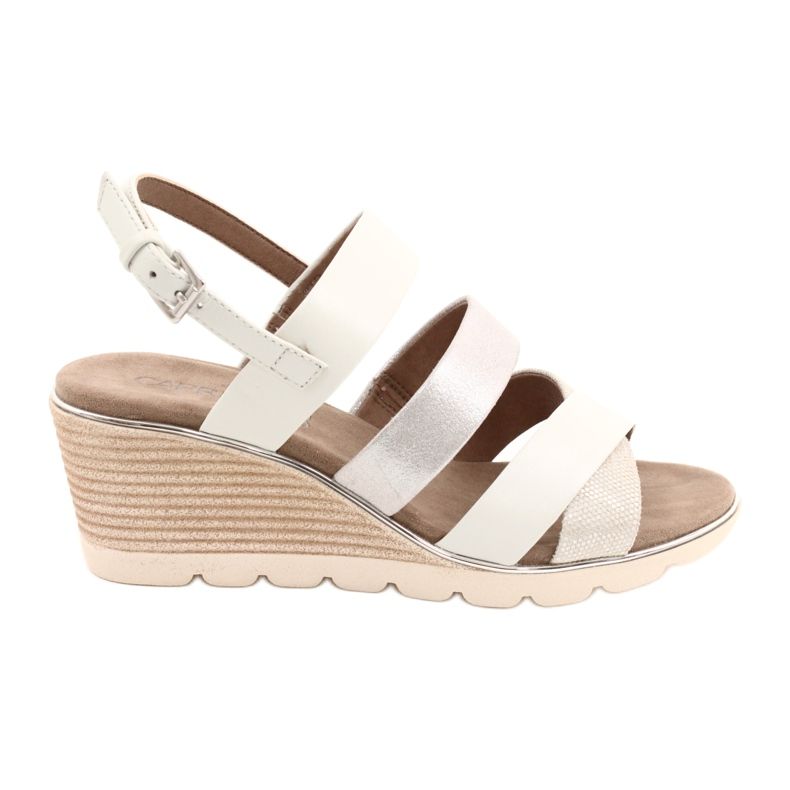 Ženske kožne sandale Silver Caprice 9-28708-26 srebro