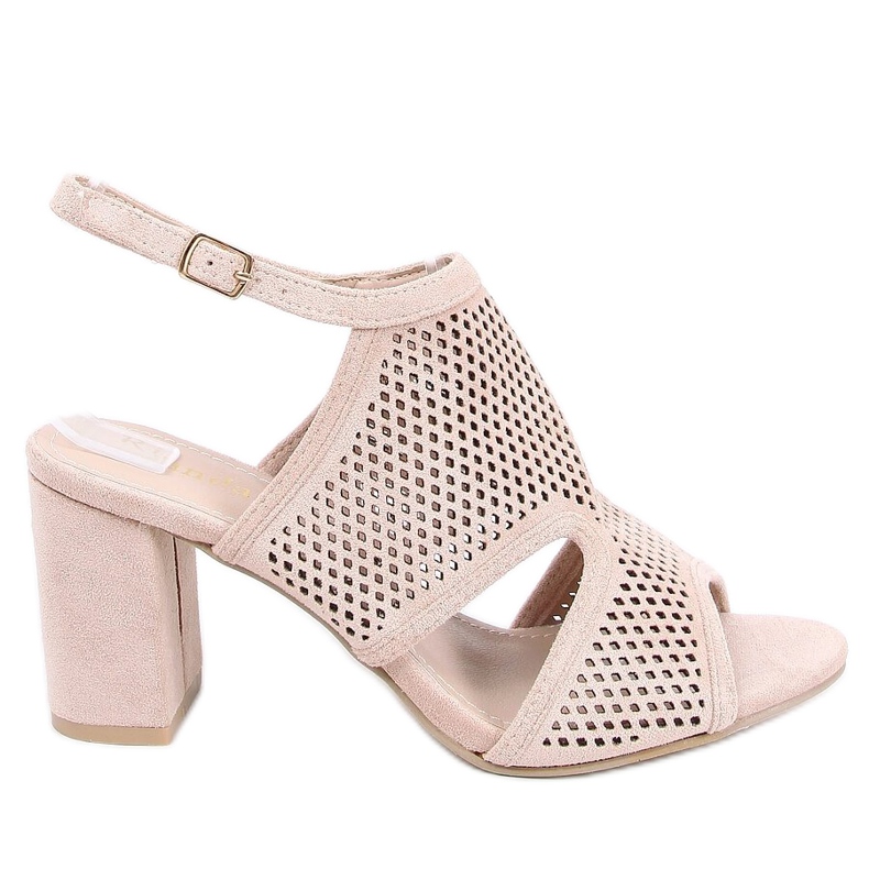 Bež sandale s visokim potpeticama F1877 Bež