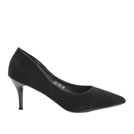 Crne pumpe na potpetici od eko-antilopa Anissa crna