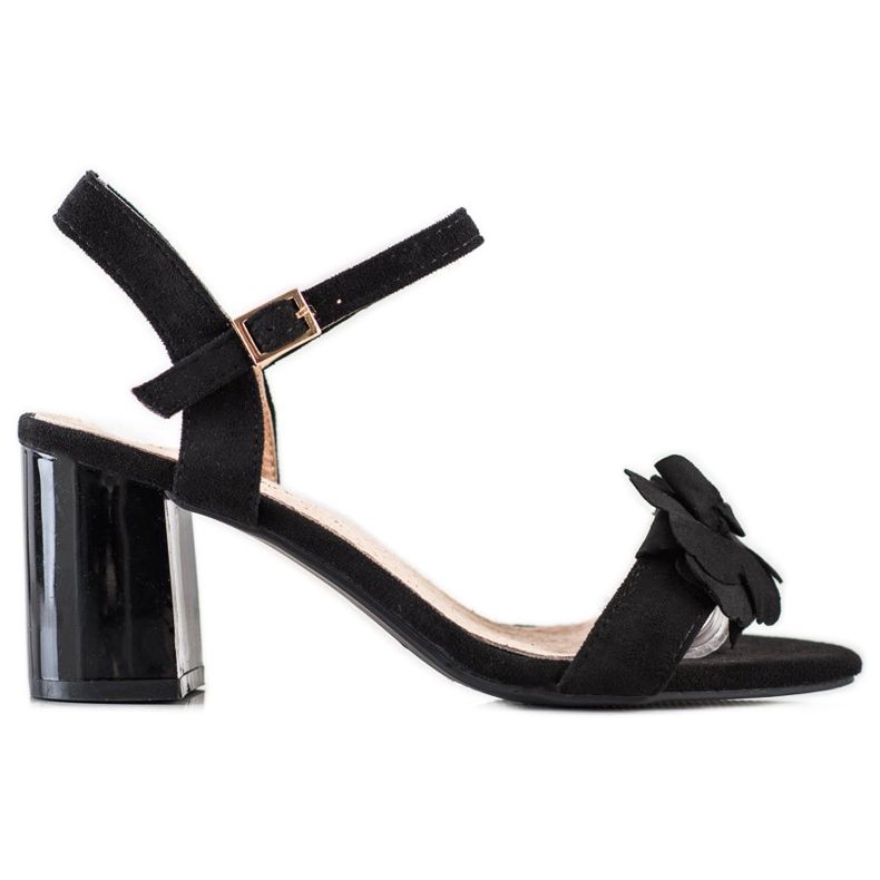 S. BARSKI Sandale s cvijetom S.BARSKI crno